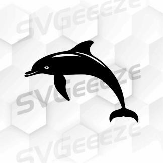 Dolphin Cut File, SVG, Silhouette, Scalable Vector, Downloadable, Silhouette File, Clipart