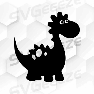 Cute Dinosaur Cut File, SVG, Silhouette, Scalable Vector, Downloadable, Silhouette File, Clipart